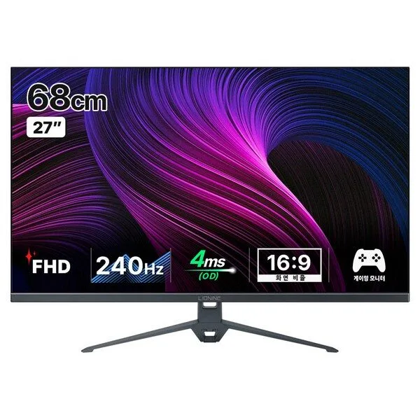  주연테크 FHD 리오나인 게이밍 모니터 1ms 240Hz, 68cm, X27F-240B ZERO(무결점) 